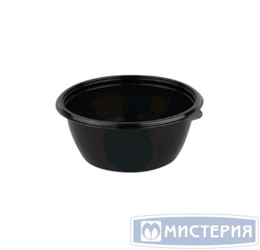 Контейнер 375 мл 1-секц. d144хh47 мм, серия 144, без крышки, черн., ПП, 50 шт/упак 300 шт/кор РОССИЯ С 144-375 черн.