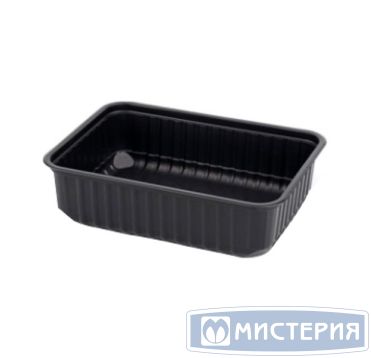 Контейнер 750 мл 1-секц. 186х132х52 мм, серия 186, без крышки, черн., ПП, 100 шт/упак "Upax-Unity" 500 шт/кор РОССИЯ -