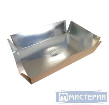 Контейнер для суши 1-секц. 210х140х55 мм, без крышки, крафт, карт. фольг., 400 шт/кор 400 шт/упак РОССИЯ
