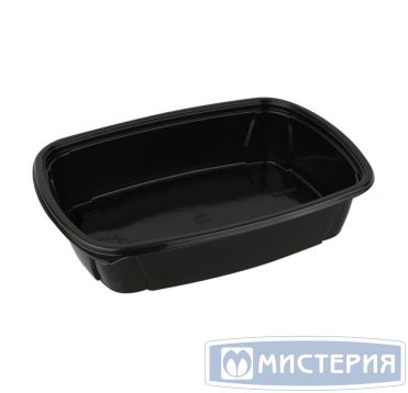 Контейнер 1000 мл 1-секц. 230х170х50 мм, без крышки, черн., ПП, 50 шт/упак "ПолиЭр" 300 шт/кор РОССИЯ К-230-170-50