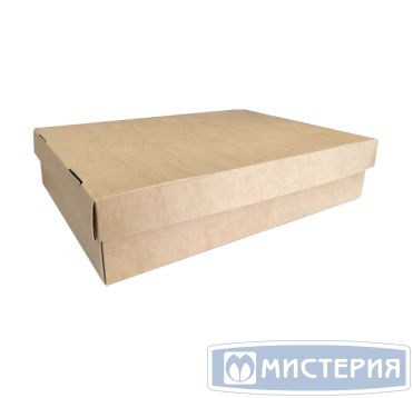 Контейнер для суши 1-секц. 240х180х55 мм, без крышки, крафт, карт. фольг., 500 шт/кор 500 шт/упак РОССИЯ