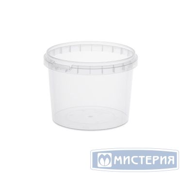 Контейнер для пресервов 800 мл, d130хh96,5 мм, форма "Банка", контр. замок, без крышки, прозр., ПП, 300 шт/кор 300 шт/упак РОССИЯ