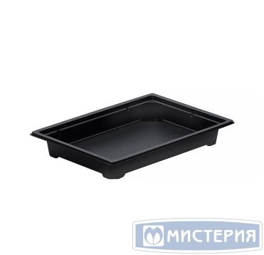 Контейнер для суши 1-секц. 182х127х20 мм, без крышки, черн., ПС, 420 шт/кор "Комус" 420 шт/упак РОССИЯ С-19 (GN) Д черная