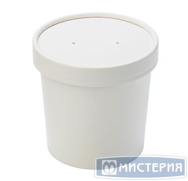 Супница 760 мл, d90хh110 мм, крышка в компл., бел., карт., 25 шт/упак "OSQ" Eco Soup 26W 250 шт/кор КИТАЙ ECO SOUP 26W
