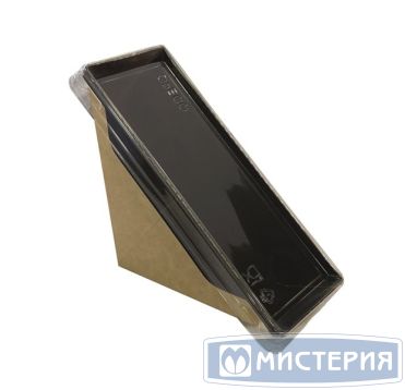 Упаковка [коробка] для сэндвичей 125х125х60 мм, без окна, без крышки, крафт-черн., карт., 25 шт/упак "OSQ" OpSandwich 60 BE 700 шт/кор РОССИЯ ECO OpSandwich 60 BE