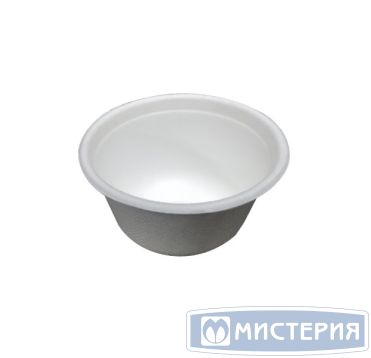 Соусник 60 мл, d63хh35 мм, без крышки, бел., сах.тростник, 100 шт/упак "GREEN MYSTERY" 2 500 шт/кор КИТАЙ TM-C008