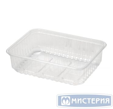 Контейнер 750 мл 1-секц. 186х132х46 мм, серия 186, без крышки, прозр., ПП, 100 шт/упак 500 шт/кор РОССИЯ К 186-750