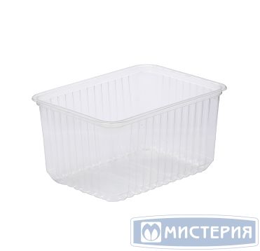 Контейнер 500 мл 1-секц. 186х132х37 мм, серия 186, без крышки, прозр., ПП, 100 шт/упак 500 шт/кор РОССИЯ К 186-500