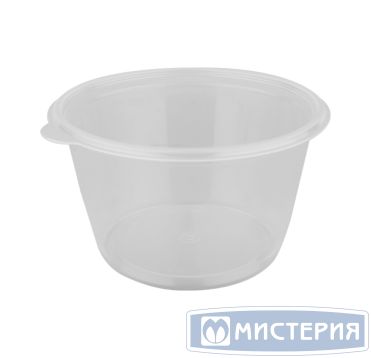Контейнер 375 мл 1-секц. d144хh47 мм, серия 144, без крышки, прозр., ПП, 50 шт/упак 300 шт/кор РОССИЯ С 144-375 прозр.