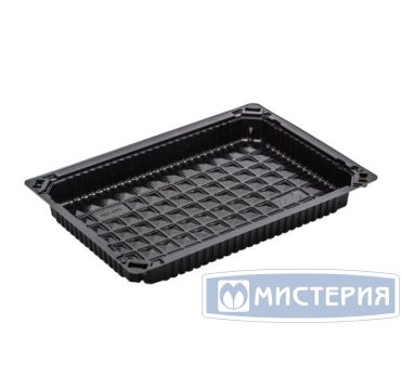 Контейнер для суши 1-секц. 234х164х25 мм, без крышки, черн., ПС, 250 шт/кор 250 шт/упак РОССИЯ РП-208