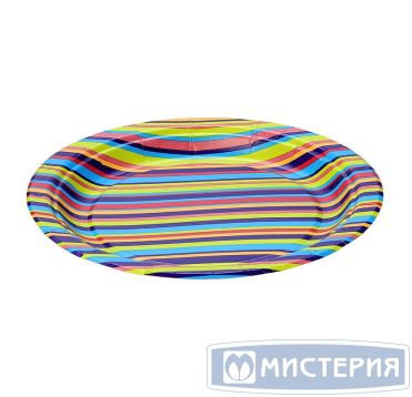 Тарелка одноразовая мелкая d180 мм, диз. "Джайв", карт. лам., 6 шт/упак "Buffet" 150 шт/кор РОССИЯ