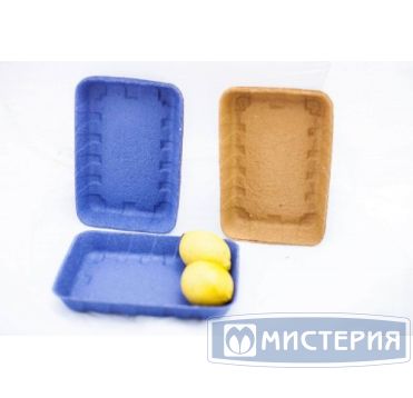 Лоток пищевой 240х160х37 мм, крафт, пул-карт., 180 шт/кор 180 шт/упак РОССИЯ 105 коричневый