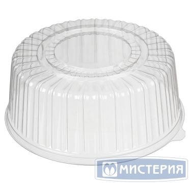 Упаковка для торта [крышка] d266хh126[d242хh106] мм, прозр., ОПС, 100 шт/кор "Комус" 100 шт/упак РОССИЯ Т-235К ЭКОНОМ