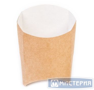 Коробка для картофеля фри 105х50х110 мм, M, крафт-бел., карт., 50 шт/упак "OSQ" Fry 900 шт/кор РОССИЯ OSQ FRY M