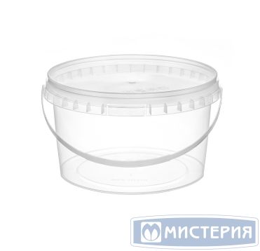 Контейнер для пресервов 800 мл, d130хh96,5 мм, форма "Банка", контр. замок, с ручкой, без крышки, прозр., ПП, 300 шт/кор 300 шт/упак РОССИЯ
