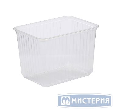 Контейнер 500 мл 1-секц. 186х132х37 мм, серия 186, без крышки, прозр., ПП, 100 шт/упак 500 шт/кор РОССИЯ К 186-500