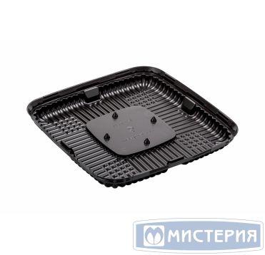 Упаковка для торта [дно] 240х240х35[191х191х24] мм, коричн., ПС, 200 шт/упак 200 шт/кор РОССИЯ 10239
