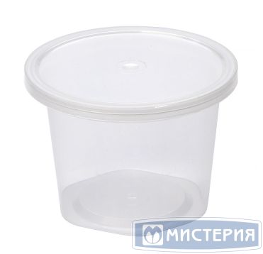 Крышка для контейнера под пресервы и мёд, d=96мм, h=15мм, полупрозрачная, ПП