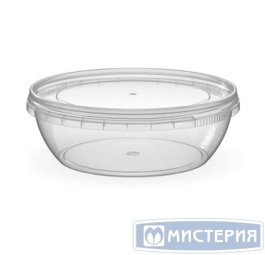 Контейнер для пресервов/мёда, 500мл, d 145мм, h 46мм, "плошка", ПП