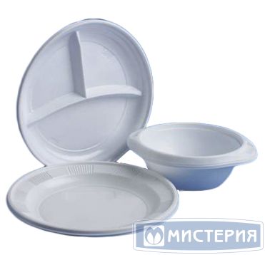Тарелка d 210мм, 3-секции, белая