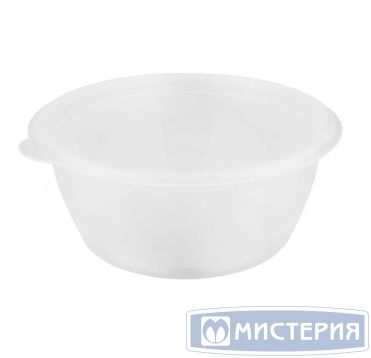 Контейнер 375 мл 1-секц. d144хh47 мм, серия 144, без крышки, прозр., ПП, 50 шт/упак 300 шт/кор РОССИЯ С 144-375 прозр.