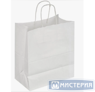 Пакет [240+140]х280 мм с круч. ручками, бел., бум., 250 шт/кор 250 шт/упак РОССИЯ KR-03-70-241428