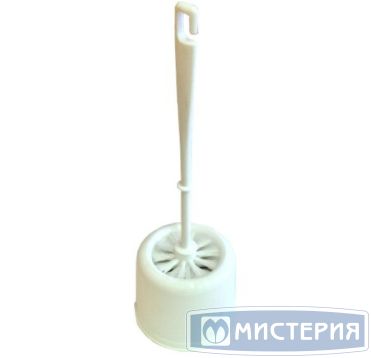 Ершик для унитаза, на подставке, бел., пластик 25 шт/кор РОССИЯ 55-167