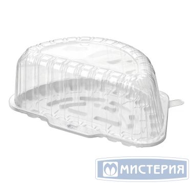 Упаковка для торта [крышка] полукруг 270х162х92[250х138х82] мм, прозр., ОПС, 270 шт/кор "Комус" 270 шт/упак РОССИЯ Т-105/1К