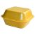 Коробка д/гамбургеров, квадратн., внеш. 125х125х70мм, внутр. 120х120х65мм, жёлт/бел, ВПС